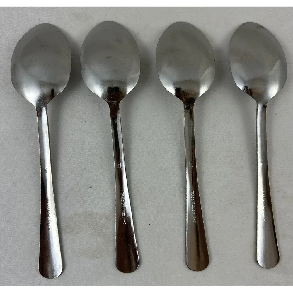 Winco 217 18-0 Stainless Steel Serving Spoons 7 3/4